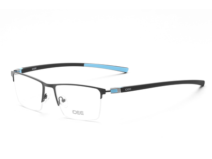 IDEE Rectangle Blue Semi-Rimmed Eyeglasses - Unisex
