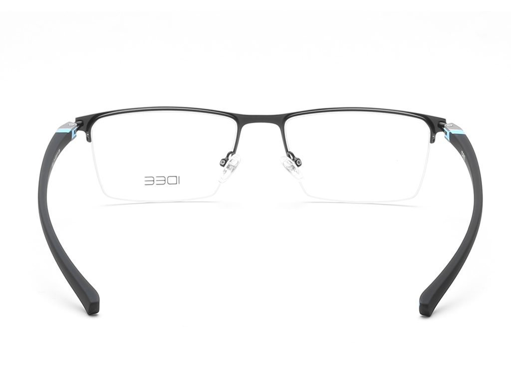 IDEE Rectangle Blue Semi-Rimmed Eyeglasses - Unisex