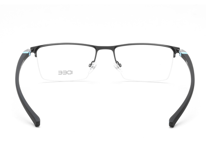 IDEE Rectangle Blue Semi-Rimmed Eyeglasses - Unisex