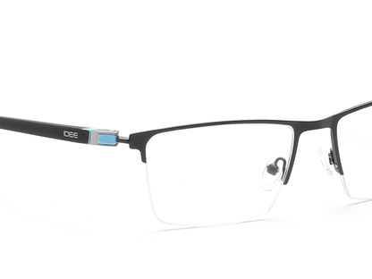 IDEE Rectangle Blue Semi-Rimmed Eyeglasses - Unisex