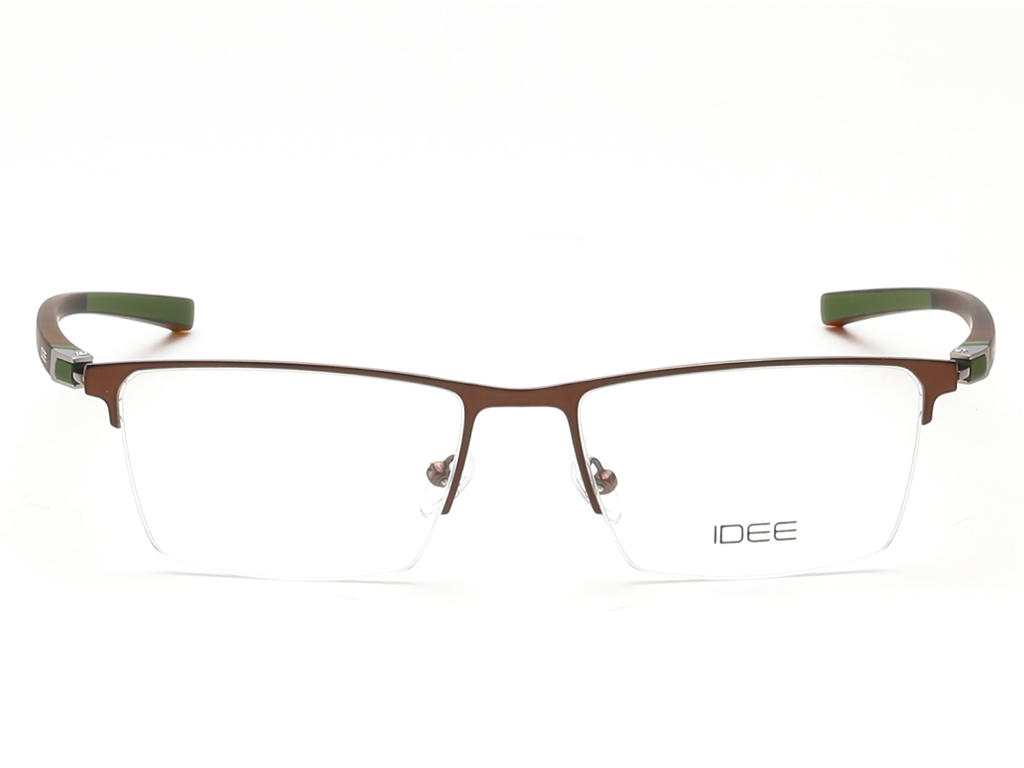 IDEE Rectangle Grey Semi-Rimmed Eyeglasses - Unisex