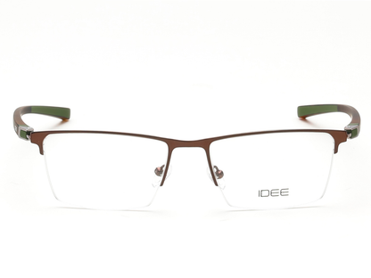 IDEE Rectangle Grey Semi-Rimmed Eyeglasses - Unisex