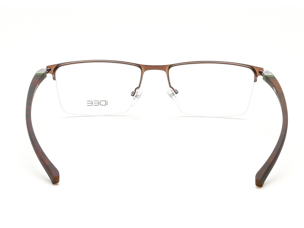 IDEE Rectangle Grey Semi-Rimmed Eyeglasses - Unisex
