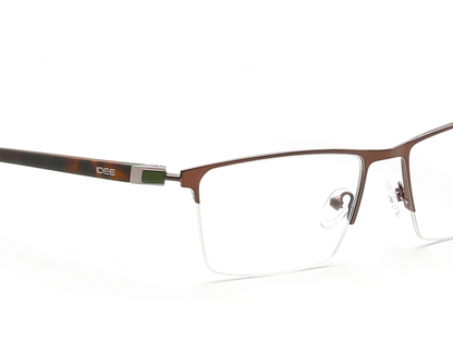 IDEE Rectangle Grey Semi-Rimmed Eyeglasses - Unisex