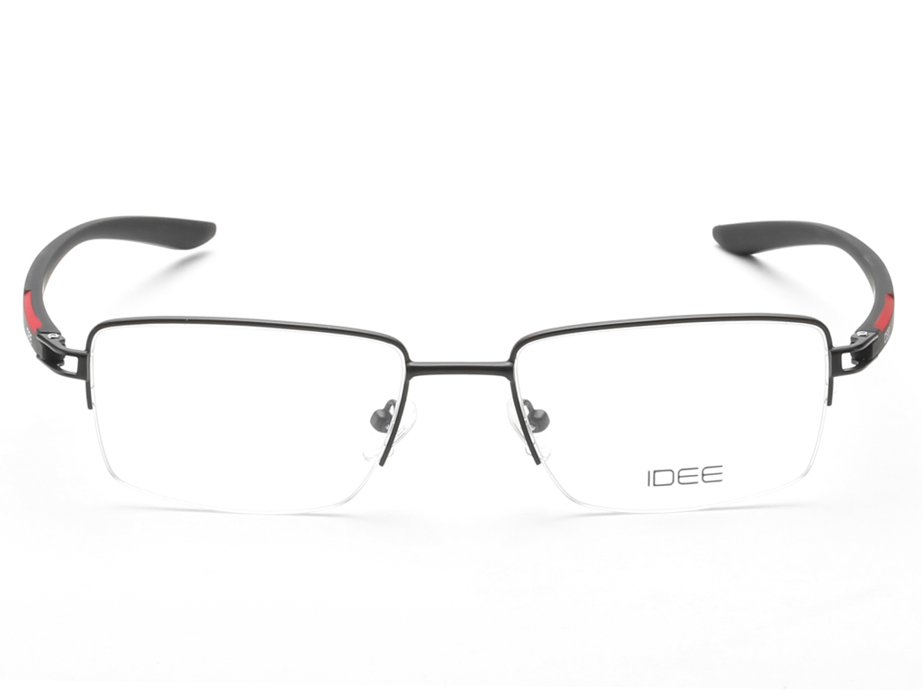 IDEE Rectangle Black Semi-Rimmed Eyeglasses - Unisex