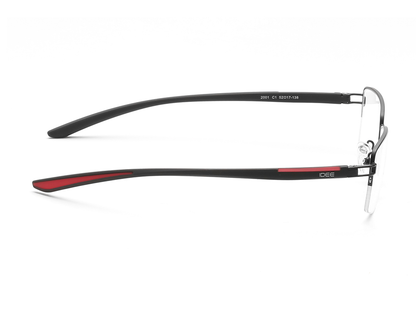 IDEE Rectangle Black Semi-Rimmed Eyeglasses - Unisex