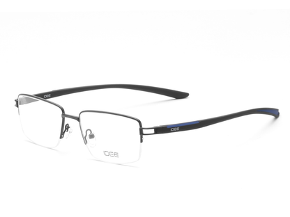 IDEE Rectangle Brown Semi-Rimmed Eyeglasses - Unisex