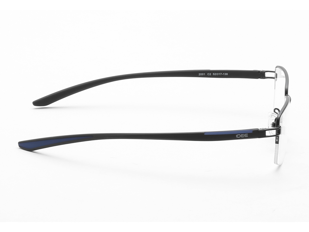 IDEE Rectangle Brown Semi-Rimmed Eyeglasses - Unisex