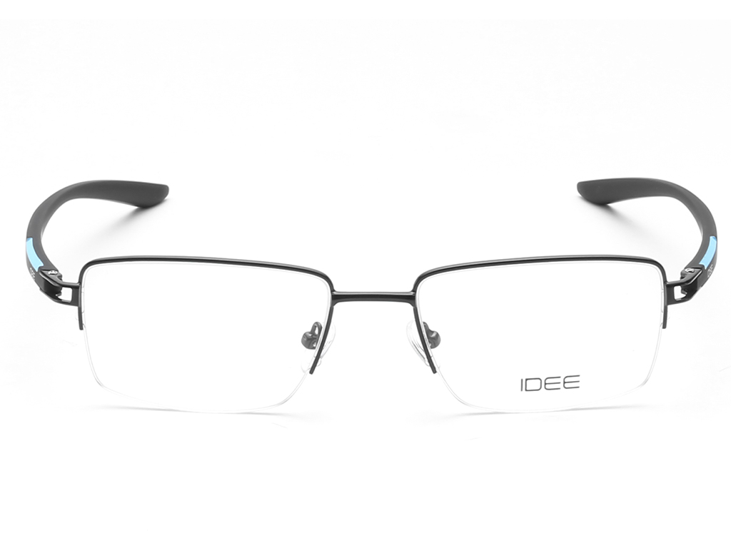 IDEE Rectangle Blue Semi-Rimmed Eyeglasses - Unisex