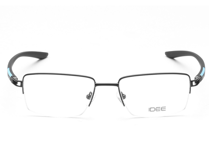 IDEE Rectangle Blue Semi-Rimmed Eyeglasses - Unisex