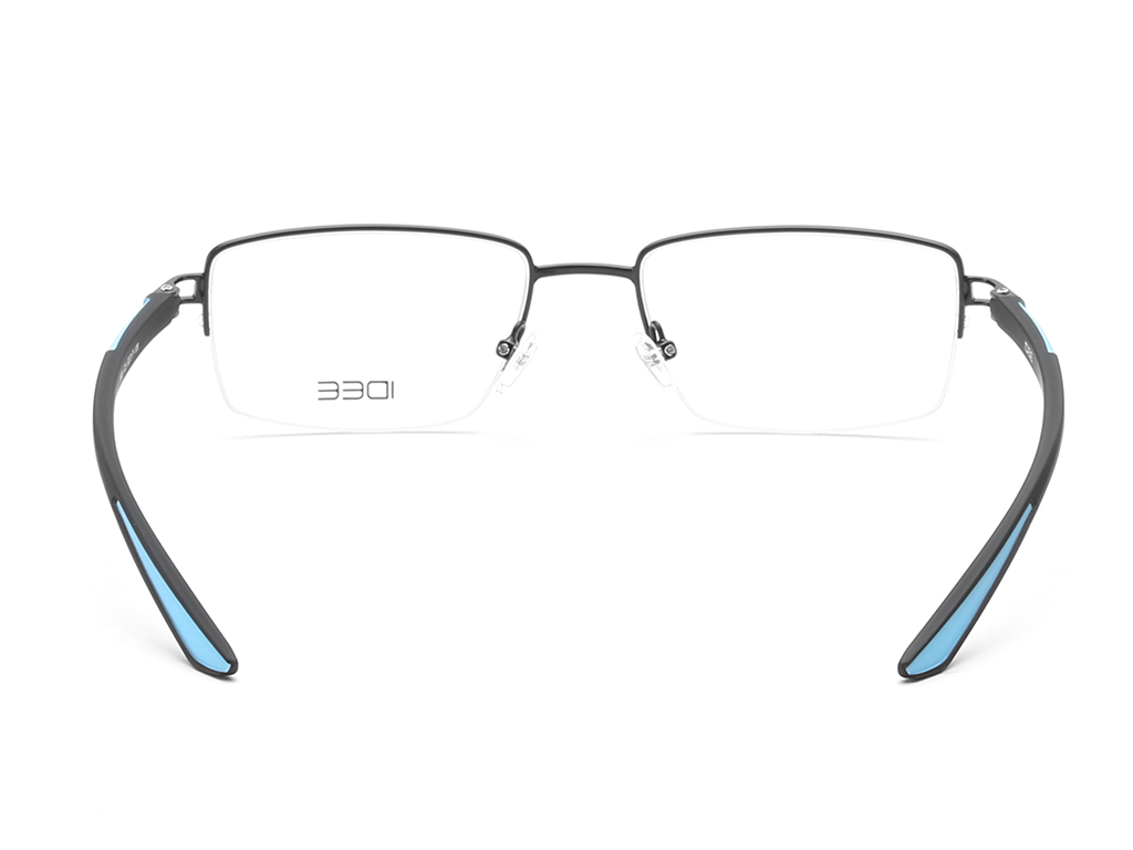 IDEE Rectangle Blue Semi-Rimmed Eyeglasses - Unisex