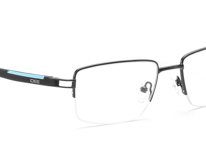 IDEE Rectangle Blue Semi-Rimmed Eyeglasses - Unisex