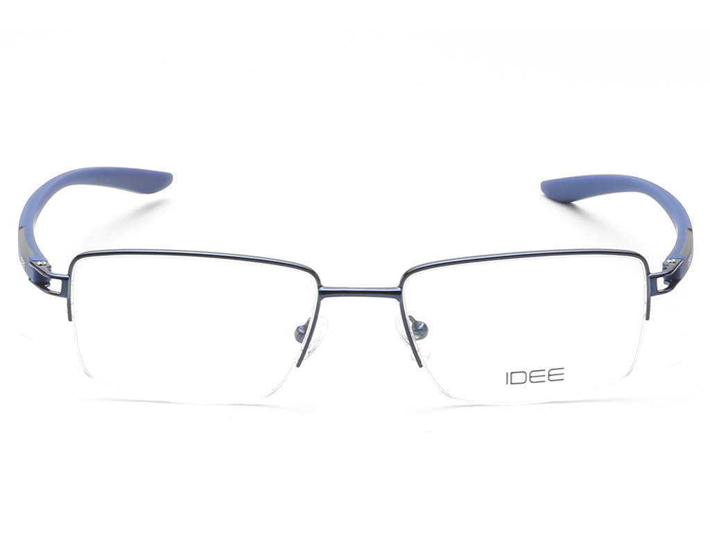 IDEE Rectangle Burgundy Semi-Rimmed Eyeglasses - Unisex