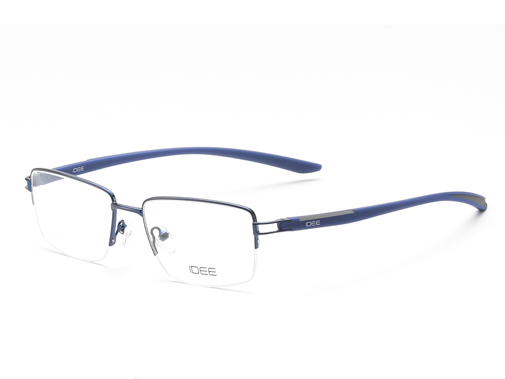 IDEE Rectangle Burgundy Semi-Rimmed Eyeglasses - Unisex