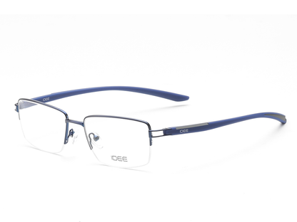 IDEE Rectangle Burgundy Semi-Rimmed Eyeglasses - Unisex