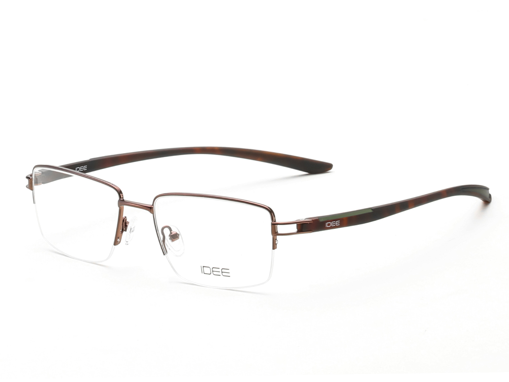 IDEE Rectangle Grey Semi-Rimmed Eyeglasses - Unisex