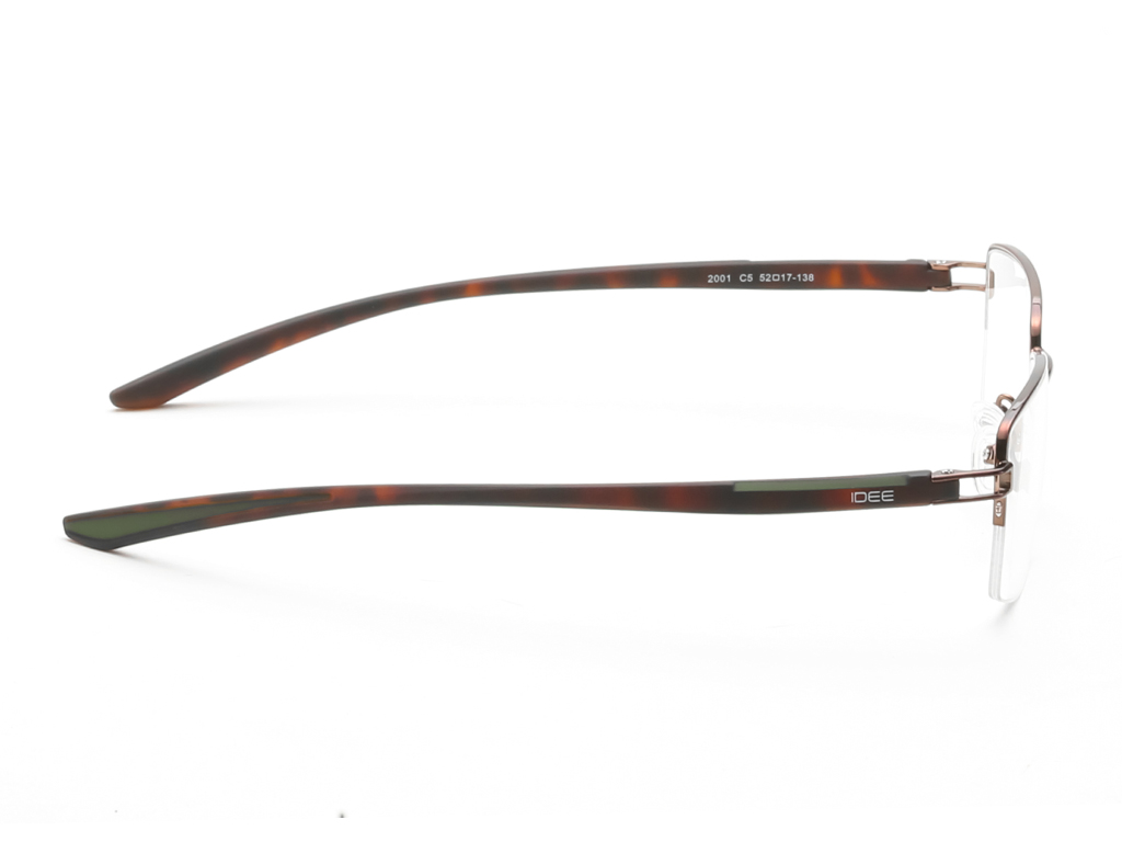 IDEE Rectangle Grey Semi-Rimmed Eyeglasses - Unisex