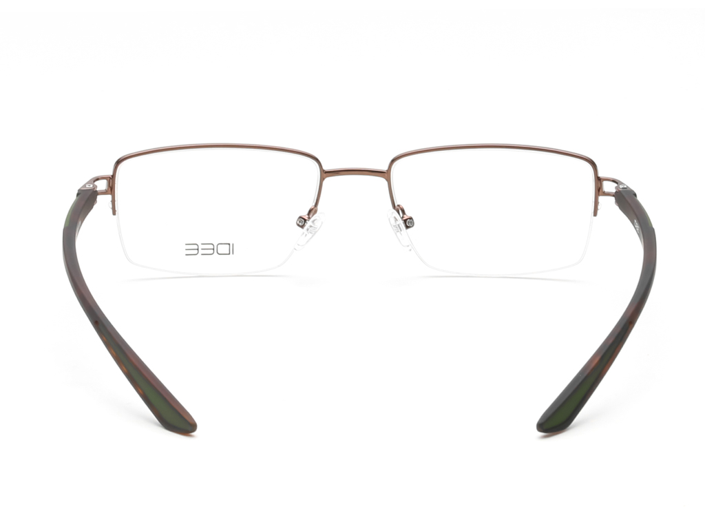 IDEE Rectangle Grey Semi-Rimmed Eyeglasses - Unisex