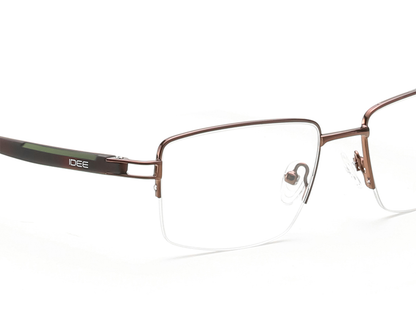IDEE Rectangle Grey Semi-Rimmed Eyeglasses - Unisex