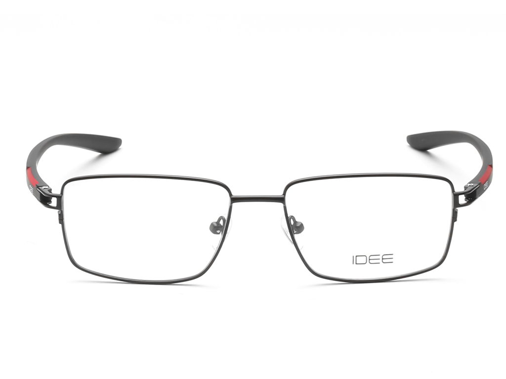 IDEE Rectangle Black Semi-Rimmed Eyeglasses - Unisex