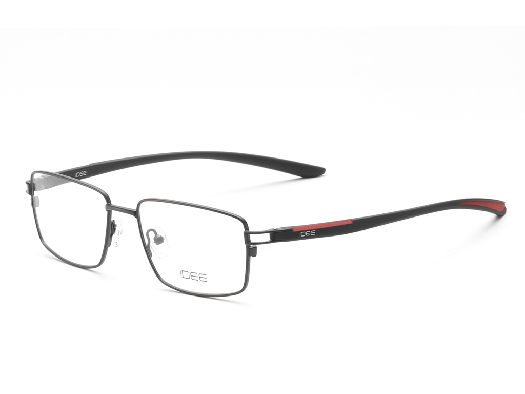 IDEE Rectangle Black Semi-Rimmed Eyeglasses - Unisex