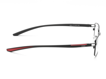 IDEE Rectangle Black Semi-Rimmed Eyeglasses - Unisex