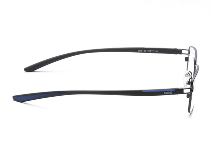 IDEE Rectangle Brown Semi-Rimmed Eyeglasses - Unisex