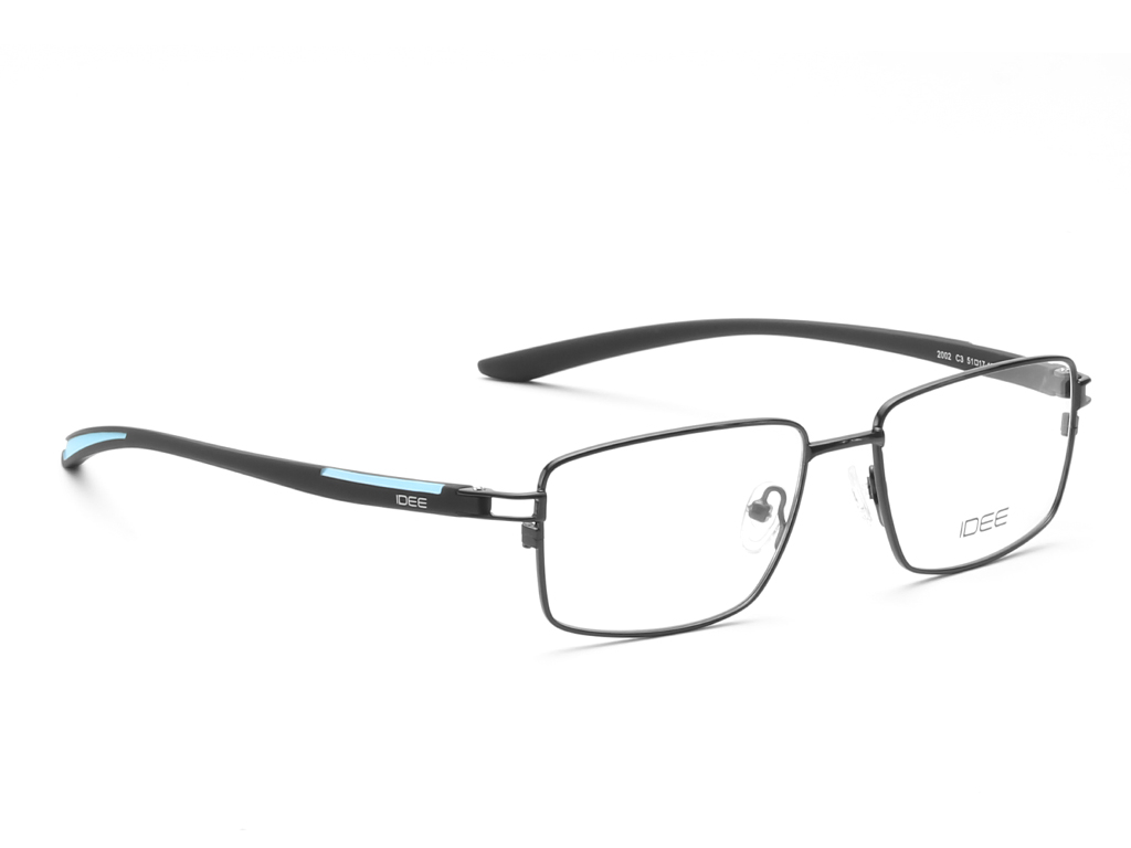 IDEE Rectangle Blue Semi-Rimmed Eyeglasses - Unisex