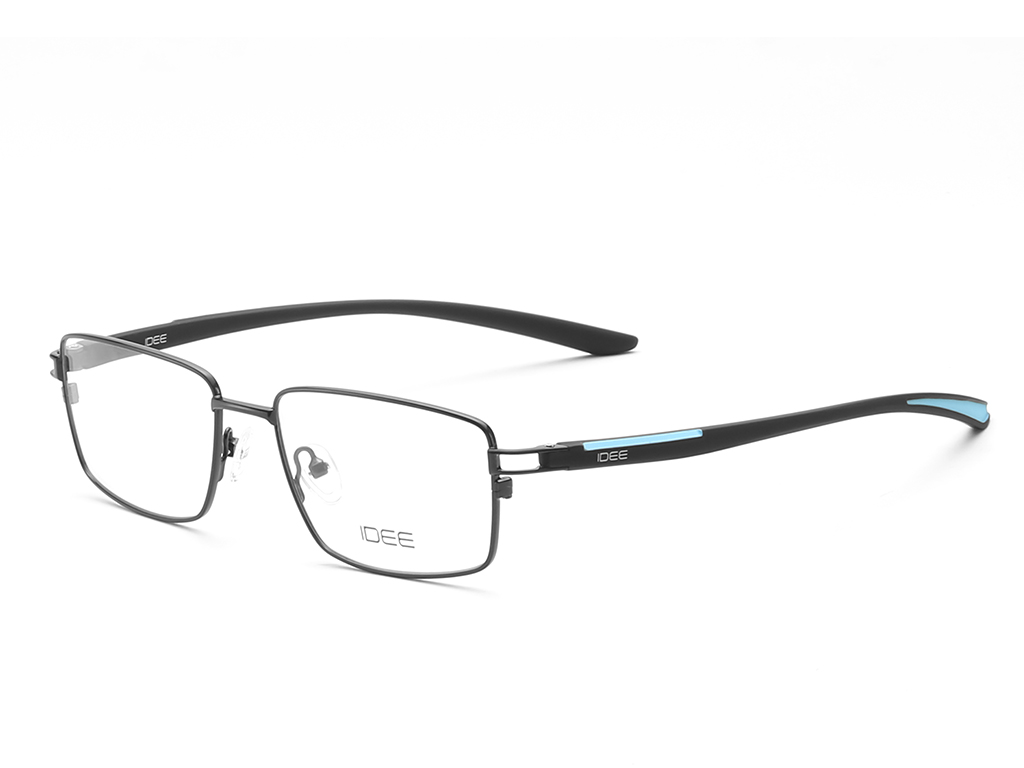 IDEE Rectangle Blue Semi-Rimmed Eyeglasses - Unisex