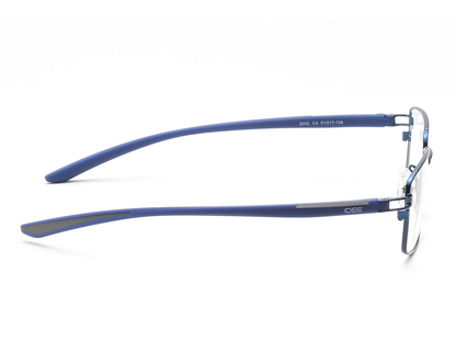 IDEE Rectangle Burgundy Semi-Rimmed Eyeglasses - Unisex