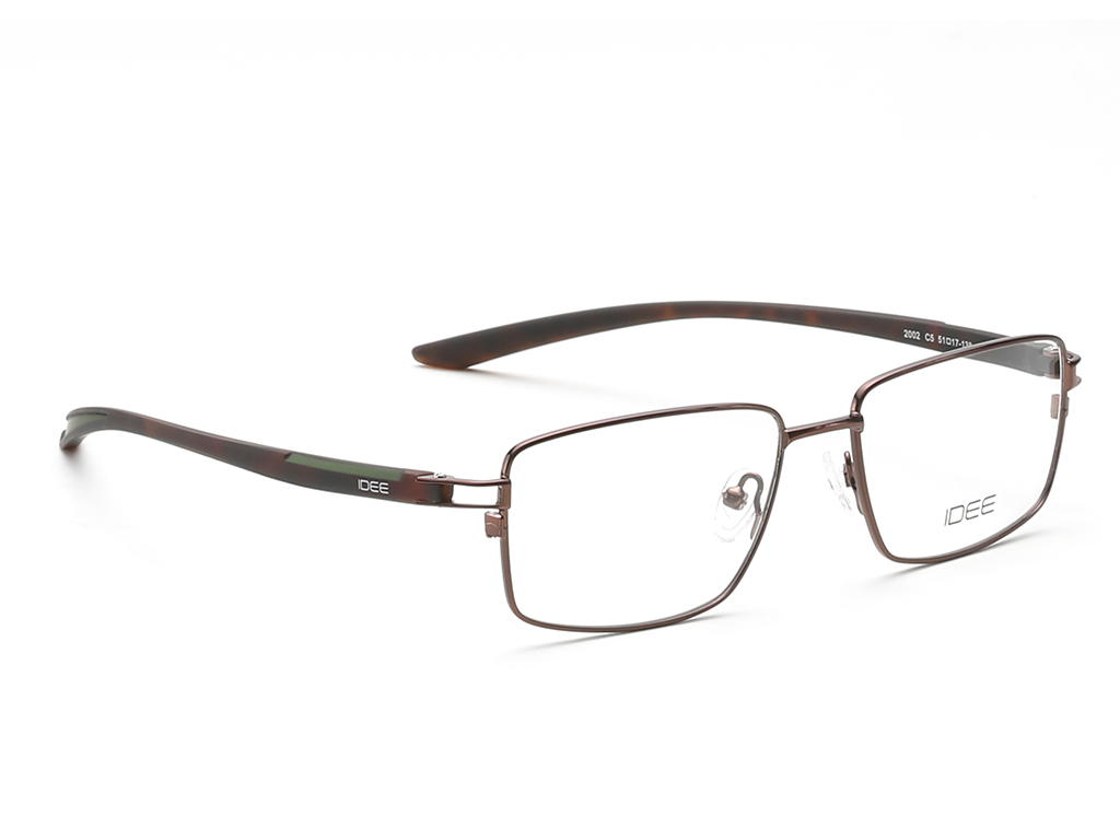 IDEE Rectangle Grey Semi-Rimmed Eyeglasses - Unisex