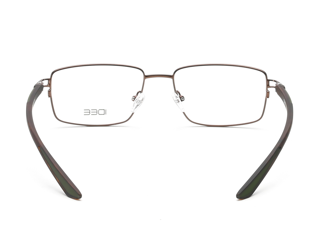 IDEE Rectangle Grey Semi-Rimmed Eyeglasses - Unisex