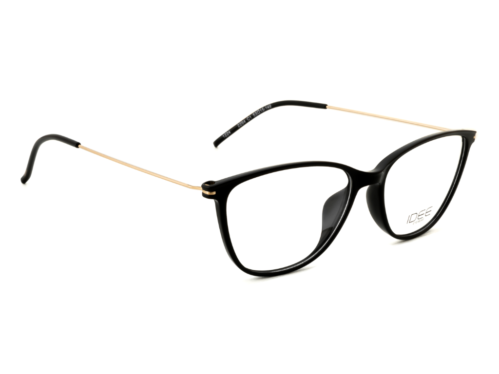 IDEE Rectangle Black Semi-Rimmed Eyeglasses - Unisex