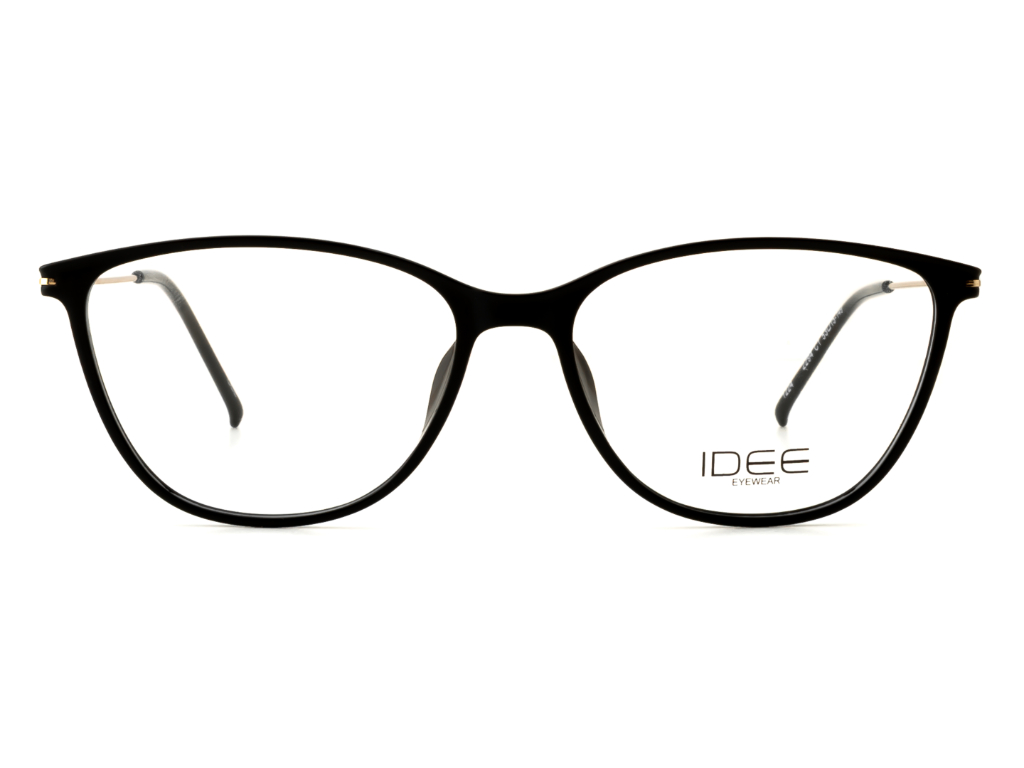 IDEE Rectangle Black Semi-Rimmed Eyeglasses - Unisex
