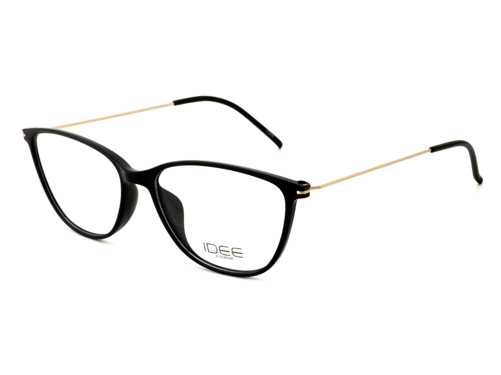IDEE Rectangle Black Semi-Rimmed Eyeglasses - Unisex