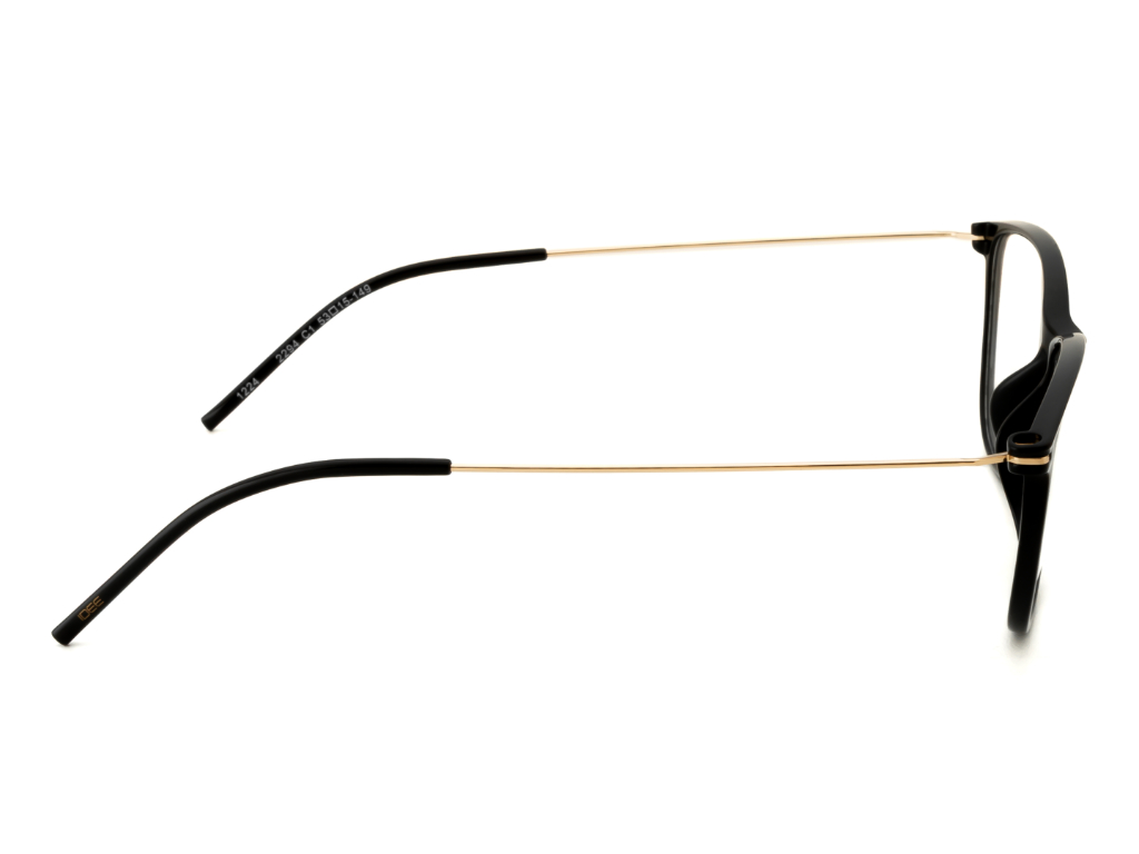 IDEE Rectangle Black Semi-Rimmed Eyeglasses - Unisex