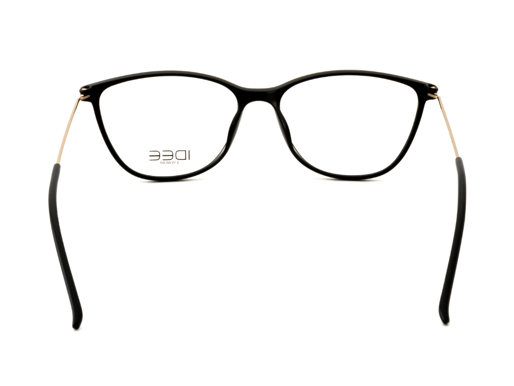IDEE Rectangle Black Semi-Rimmed Eyeglasses - Unisex