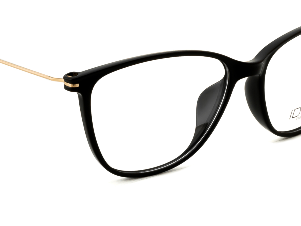 IDEE Rectangle Black Semi-Rimmed Eyeglasses - Unisex
