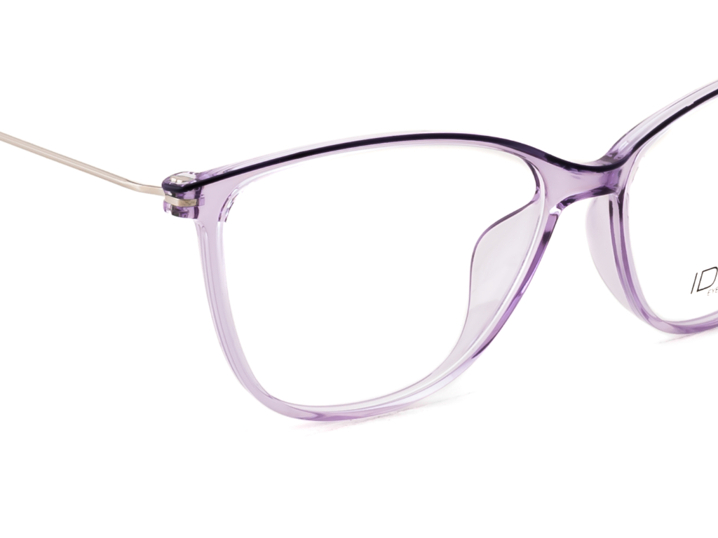 IDEE Rectangle Burgundy Semi-Rimmed Eyeglasses - Unisex