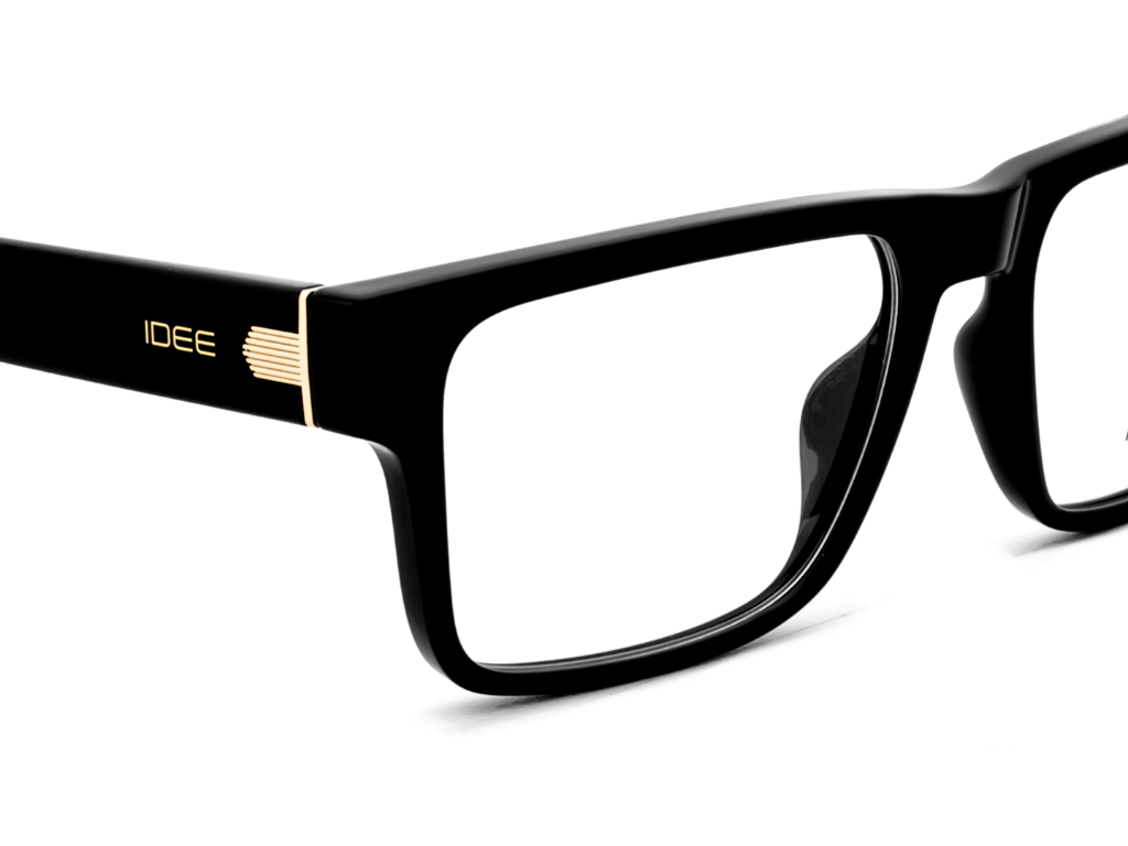 IDEE Rectangle Black Semi-Rimmed Eyeglasses - Unisex