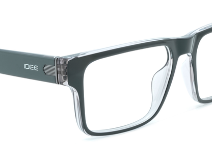 IDEE Rectangle Burgundy Semi-Rimmed Eyeglasses - Unisex