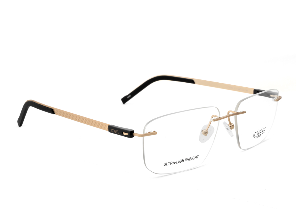 IDEE Rectangle Black Semi-Rimmed Eyeglasses - Unisex