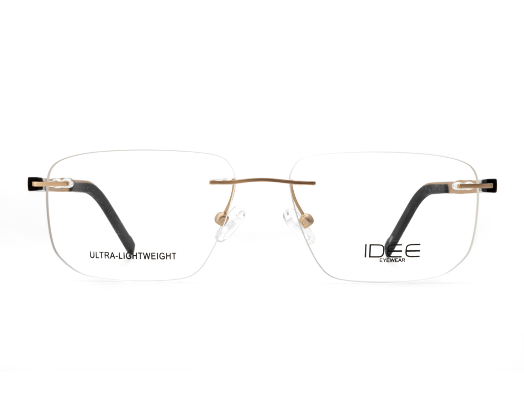 IDEE Rectangle Black Semi-Rimmed Eyeglasses - Unisex