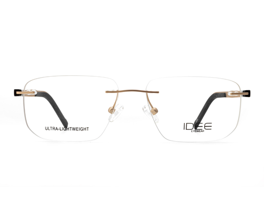 IDEE Rectangle Black Semi-Rimmed Eyeglasses - Unisex