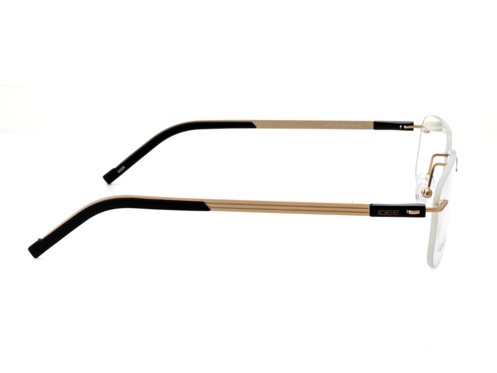 IDEE Rectangle Black Semi-Rimmed Eyeglasses - Unisex