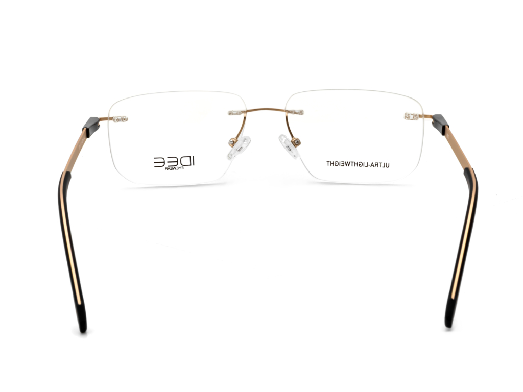 IDEE Rectangle Black Semi-Rimmed Eyeglasses - Unisex