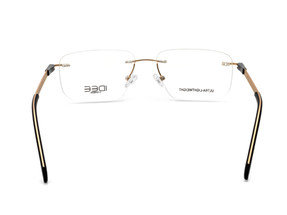 IDEE Rectangle Black Semi-Rimmed Eyeglasses - Unisex