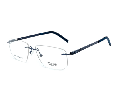 IDEE Rectangle Blue Semi-Rimmed Eyeglasses - Unisex
