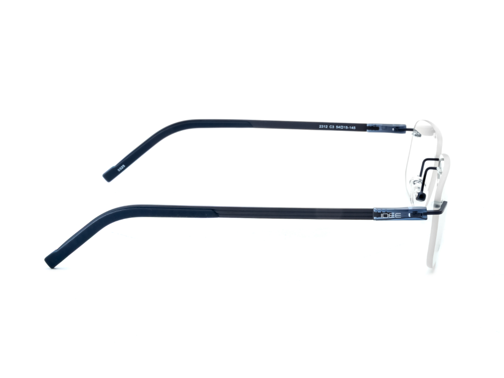 IDEE Rectangle Blue Semi-Rimmed Eyeglasses - Unisex
