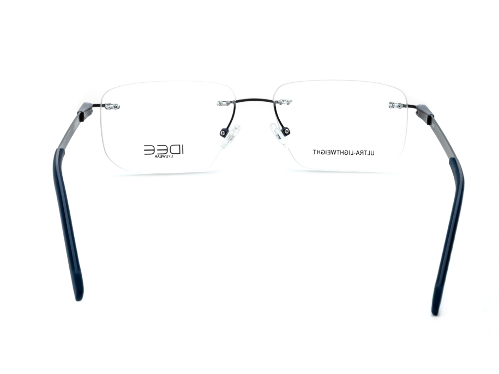 IDEE Rectangle Blue Semi-Rimmed Eyeglasses - Unisex